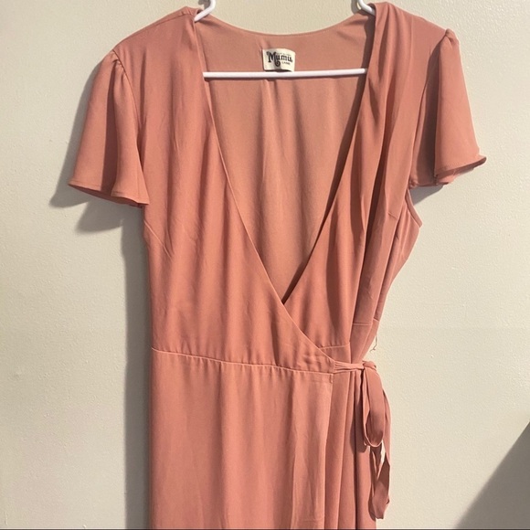 Show me your mumu Noelle Flutter Wrap Dress size L - Picture 4 of 8